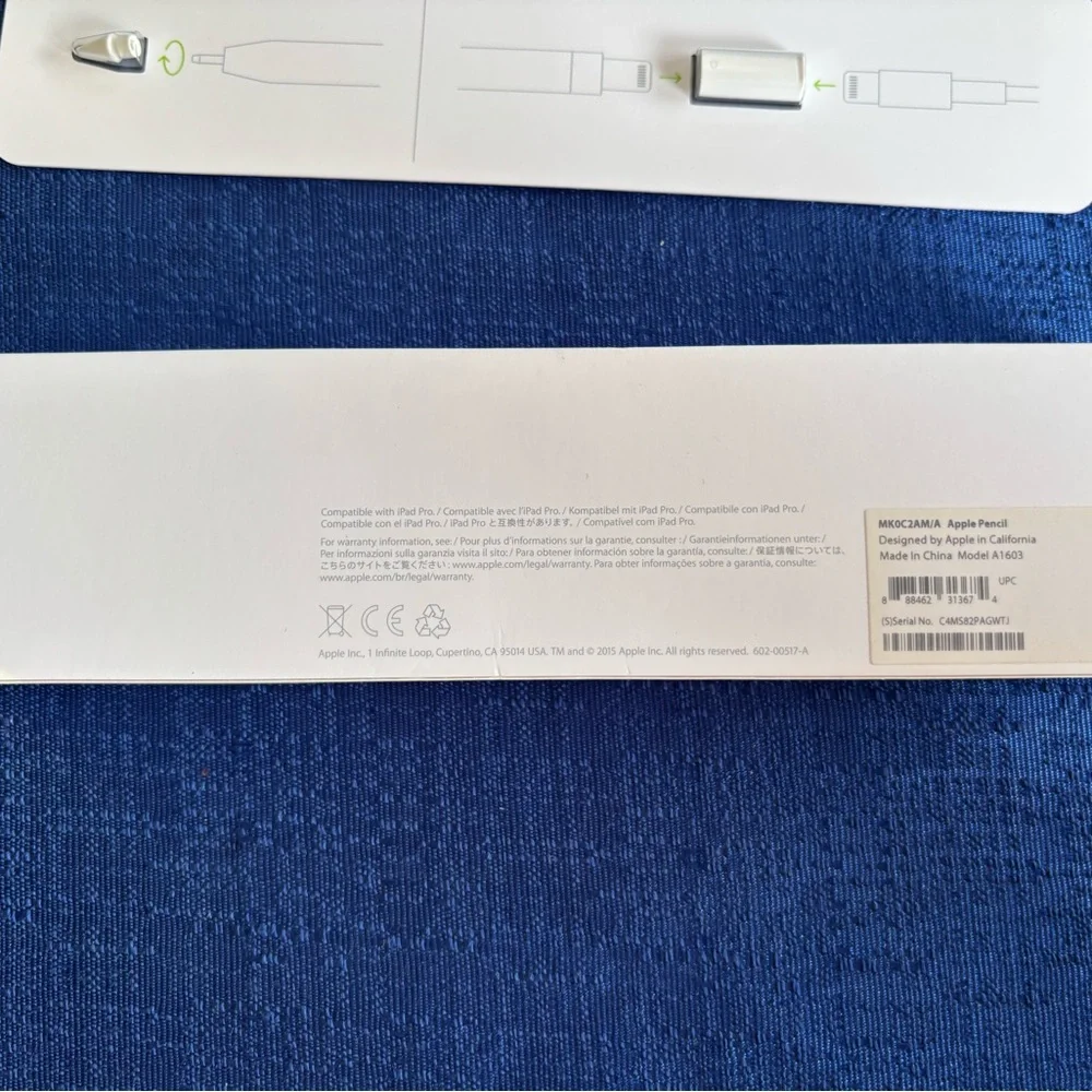 Apple Pencil 1st Gen Replacement Tip & Lightning Cable Charging Adaptor plus box